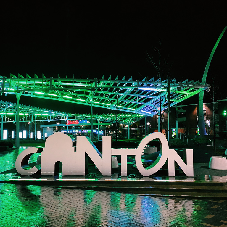 Canton Sign At Canton Centennial Plaza
